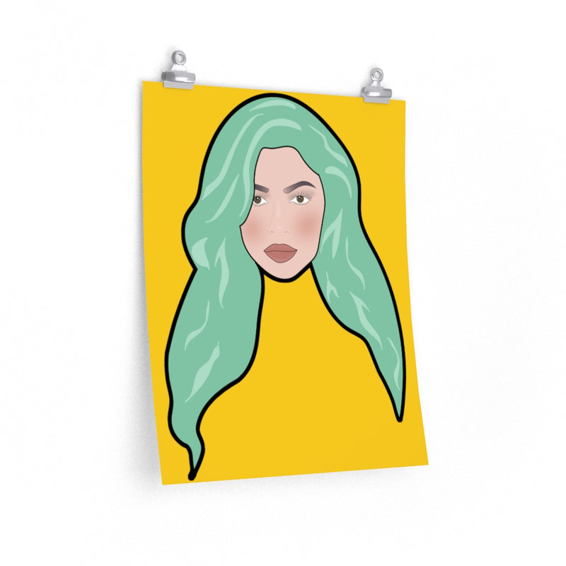 Kylie Jenner - Teal Hair Poster