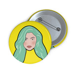 Kylie Jenner - Teal Hair Button