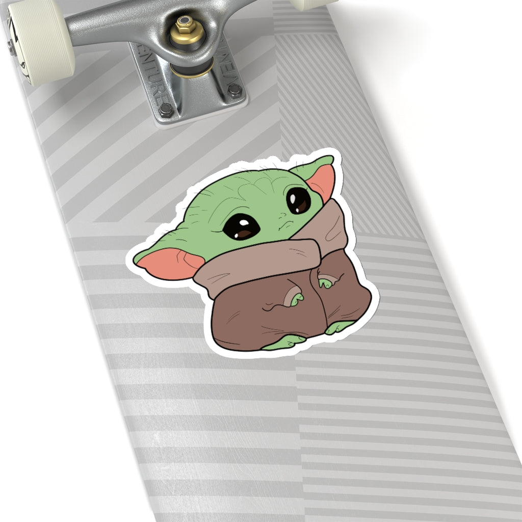 Baby Yoda Trying to Reach Stuff Sticker - Sticker Mania